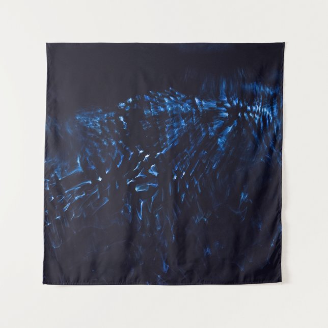Black and blue abstract painting tapestry (Front)