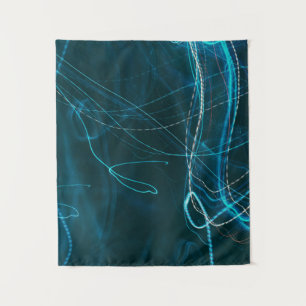 Black and blue abstract painting tapestry