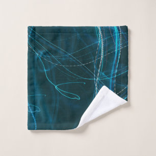 Black and blue abstract painting wash cloth