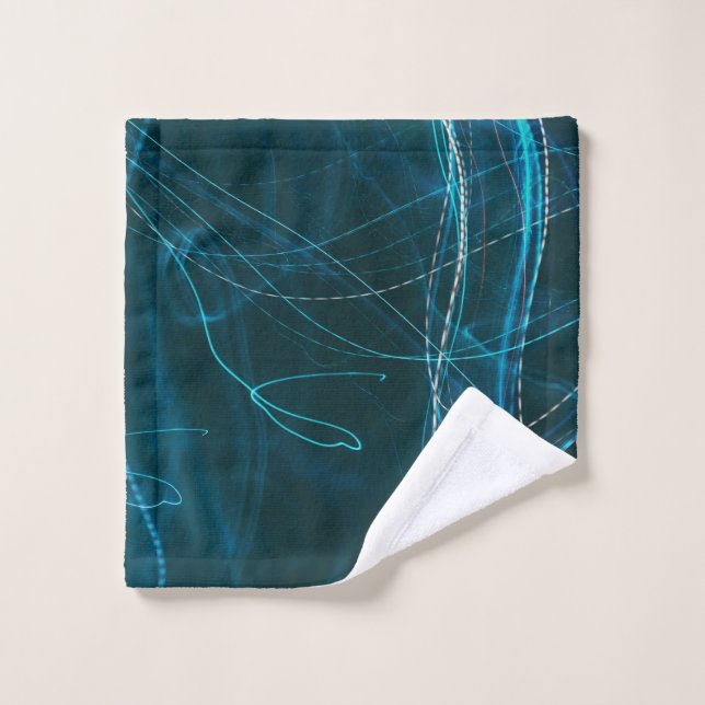 Black and blue abstract painting wash cloth (Wash Cloth)