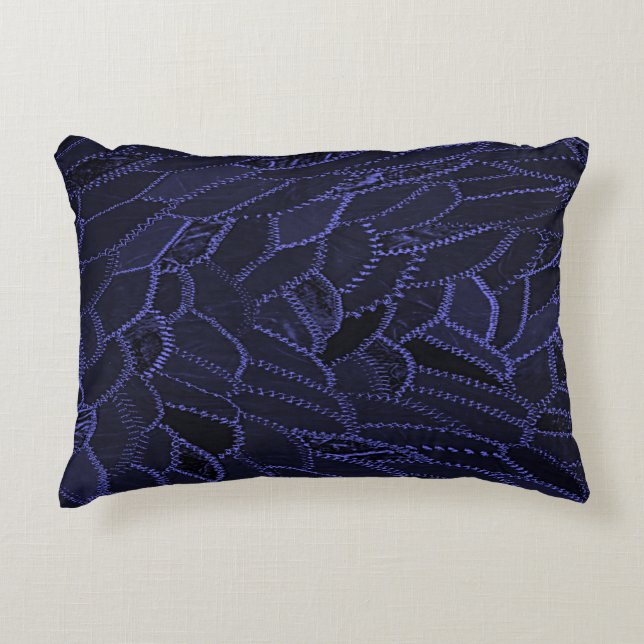 Black and Blue Accent Pillow (Front)