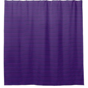 Black and Blue and Purple Stripes Shower Curtain