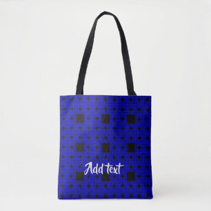 Black and blue blocks tote bag