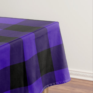 Black and Blue Checked Tablecloth