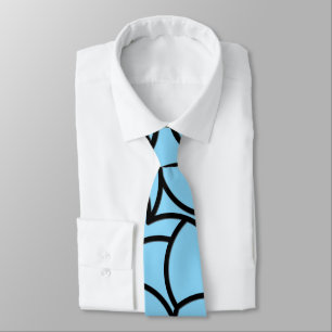 Black and Blue Comingled Abstract Tie