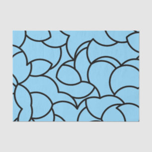 Black and Blue Comingled Abstract Tissue Paper