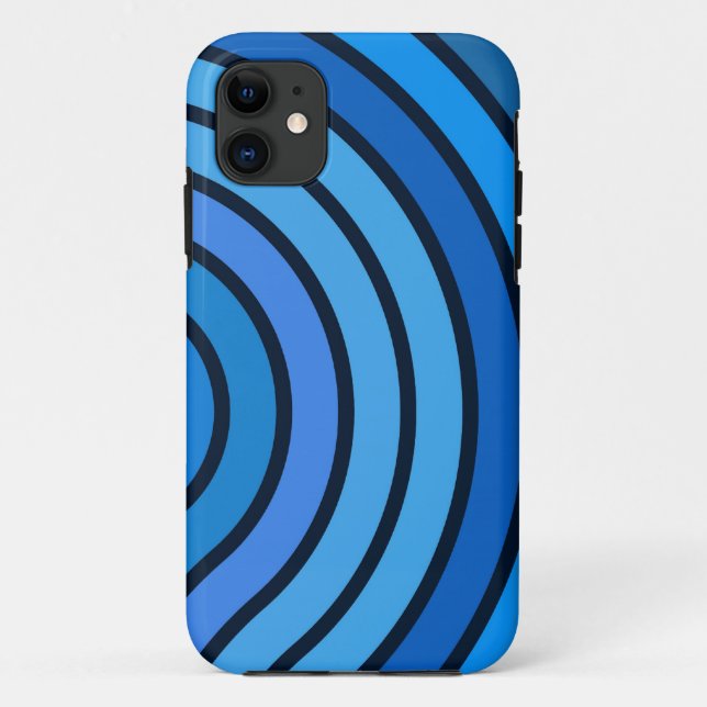 Black and Blue Curves Abstract case (Back)