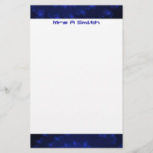 Black and Blue Customisable Stationery