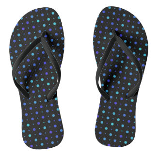 Black and Blue Dots Jandals
