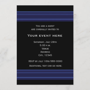 Black and Blue Elegant Party Event Invitation