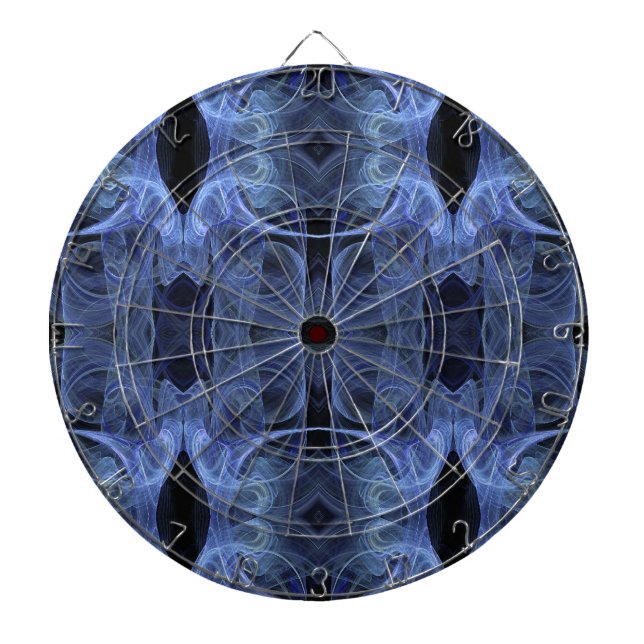 Black and Blue Fractal Dart Board (Front)