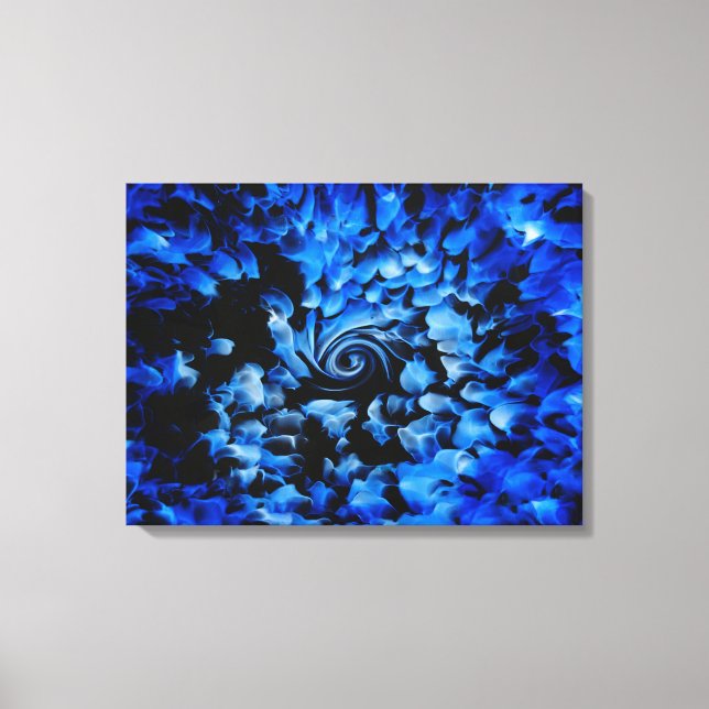Black and Blue Glass Abstract Canvas Print (Front)