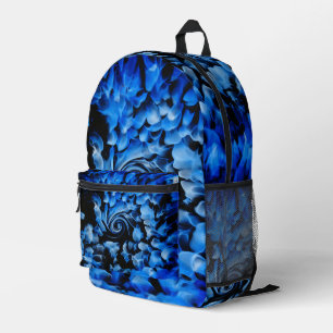 Black And Blue Glass Abstract Printed Backpack