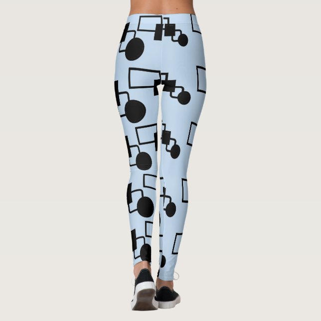 Black and Blue Leggings (Back)