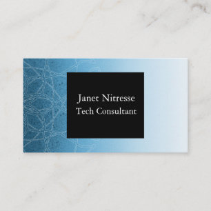 Black and Blue Mandala Business Cards