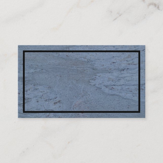 Black and Blue Marble Textured Business Card (Front)