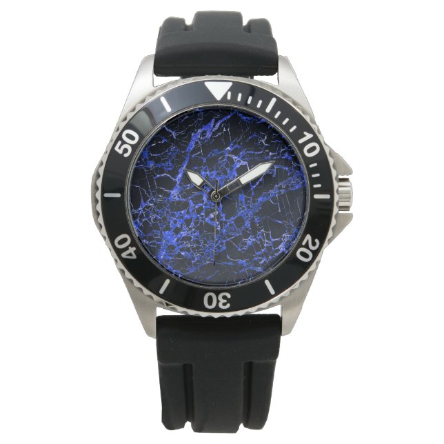 Black and Blue Marble, Watch (Front)