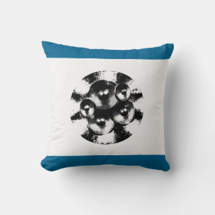 Black and blue music speakers cushion