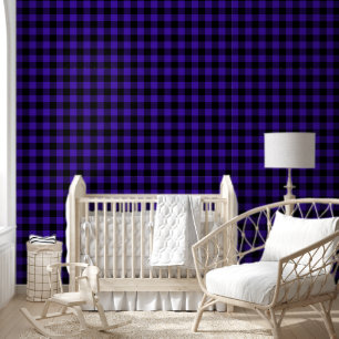 Black and Blue Plaid Check Wallpaper