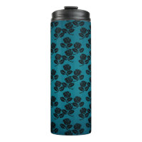 Black and Blue Roses Pattern