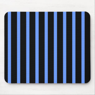 Black and Blue Stripes Mouse Pad