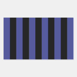 Black and Blue Stripes Rectangular Sticker