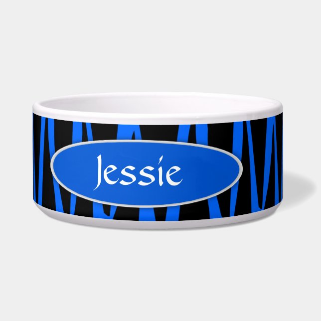 Black and Blue Zebra Stripes Personalised (Right)