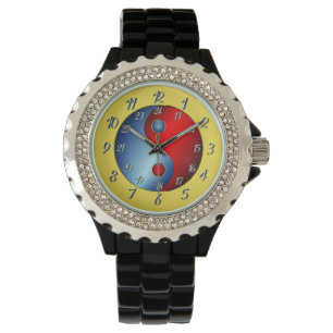 Black and Bold Yellow Yen Yang Watch