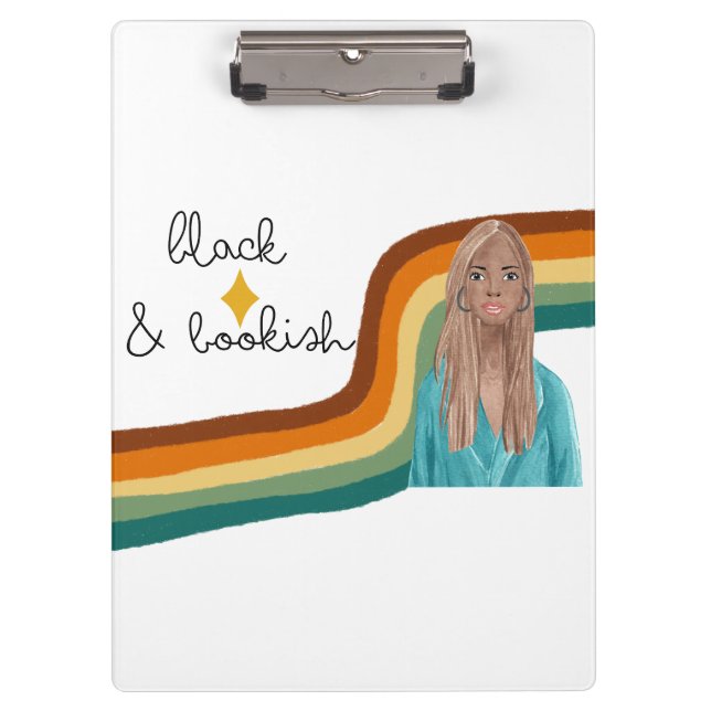 Black and Bookish Retro  Coffee Mug Button Clipboard (Front)