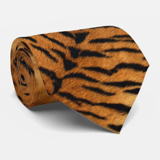 black and brown animal stripes wild tiger print tie