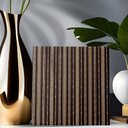 Black and Brown Bamboo Look Striped Tile