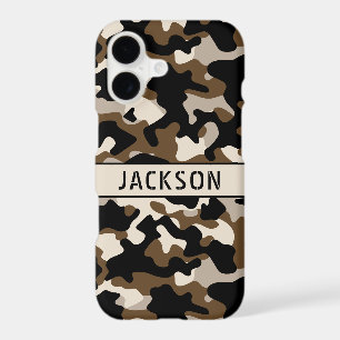 Black and Brown Camouflage Personalised
