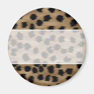 Black and Brown Cheetah Print Pattern. Magnet