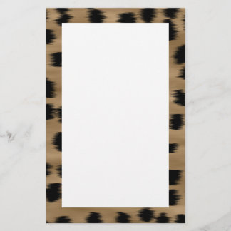 Black and Brown Cheetah Print Pattern. Stationery
