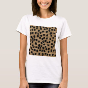 Black and Brown Cheetah Print Pattern. T-Shirt