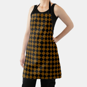 Black and Brown Chevron Pattern Unique Stylish Apron