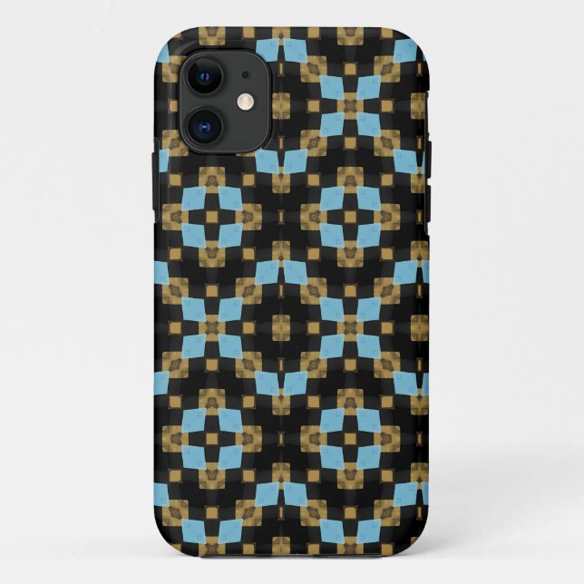 Black and Brown Geometric Design Case-Mate iPhone Case (Back)