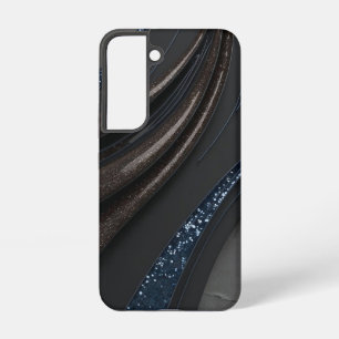 Black and Brown Glitter Wave Samsung Galaxy Case