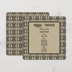 Black and Brown Greek Mediterranean Shower Invitation
