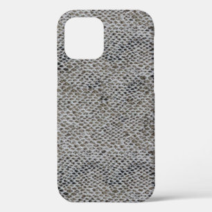 Black and Brown Snake Skin Pattern iPhone 12 Case