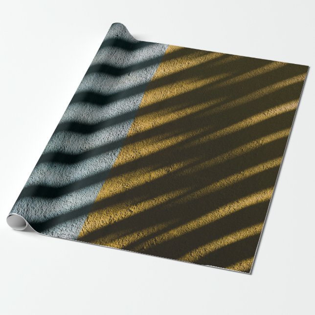 Black and brown striped textile wrapping paper (Unrolled)