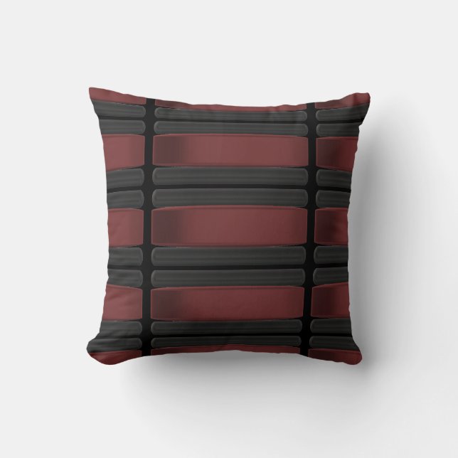 Black and Burgundy Cushion (Front)