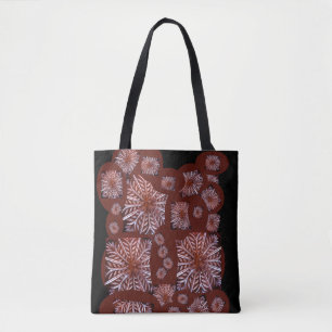 Black and Burgundy Tote Bag