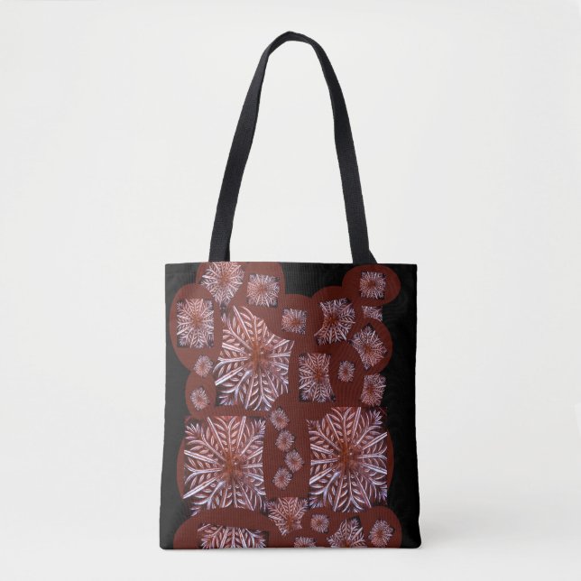 Black and Burgundy Tote Bag (Front)