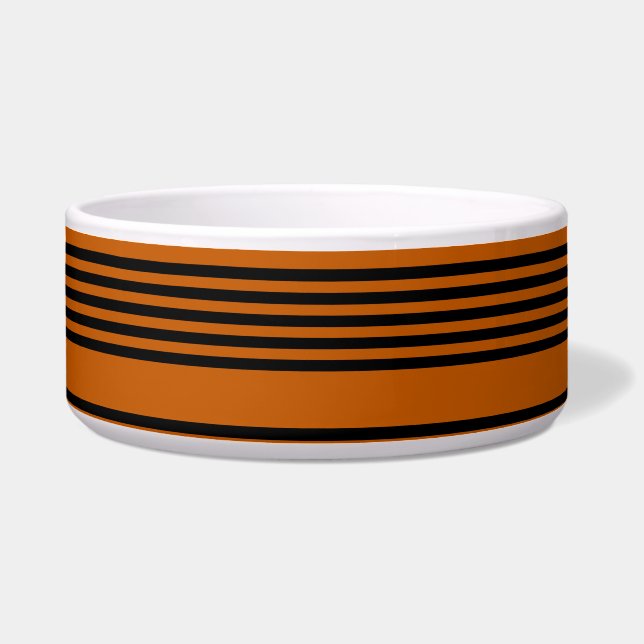 Black and burnt orange five stripe pattern (Front)
