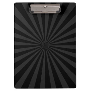 Black and Charcoal Burst Decor Customise This Clipboard
