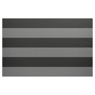 Black and Charcoal Grey Wide Stripes Large Scale Fabric