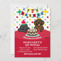 Black and Chocolate Labradors Birthday Party