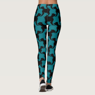 Black and Choose colour Houndstooth dogs leggings