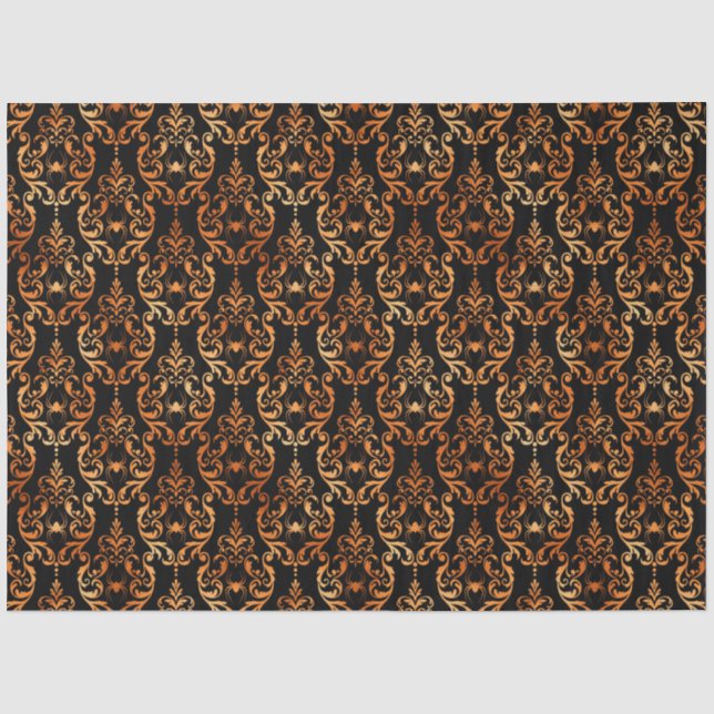 Black and Copper Halloween Series Design 11 Tissue Paper (Front)